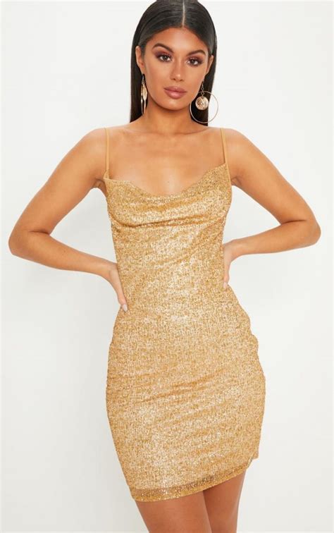 Gold Bodycon Dress