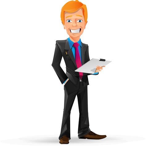 Download Manager Clipart Png Business Man Cartoon Png Transparent Png