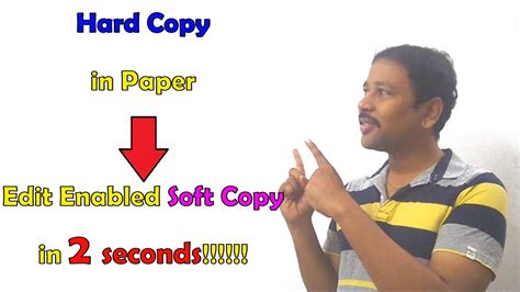 Tech Tips 1 Change Hard Copy In Paper To Editable Soft Copy In 2