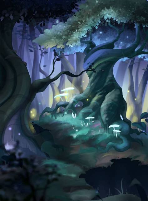 Enchanted Forest By Apollinart On Deviantart Forest Illustration