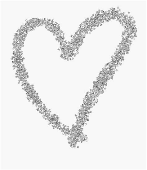 Transparent Background Silver Glitter Heart Png Clip Art Library