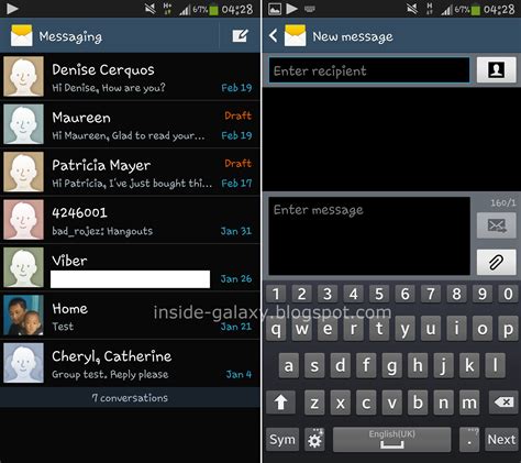 Inside Galaxy Samsung Galaxy S4 4 Methods To Send A Message