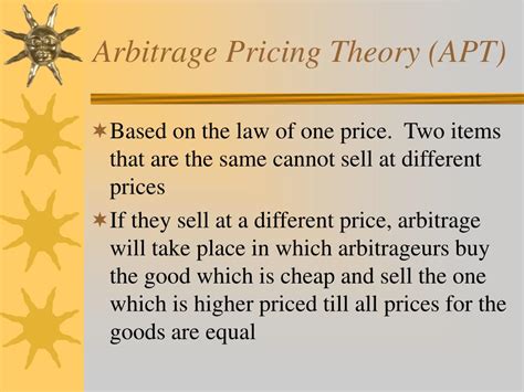 Ppt Arbitrage Pricing Theory Powerpoint Presentation Free Download