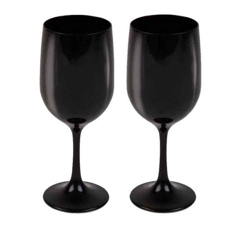 Black Wine Glass 37 Cl 2 Pcs Buy Plastic Wine Glass Here
