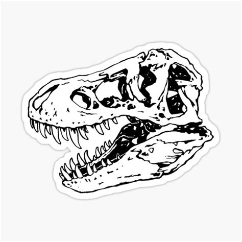 adhesivo jurassic park white decal t rex dinosaur tyrannosaur white sticker envío asequible