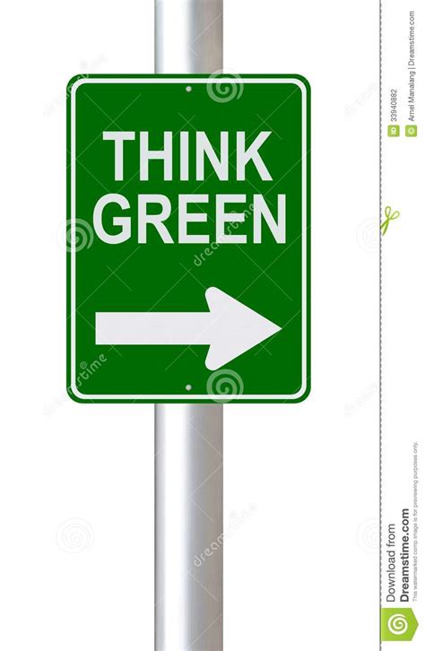 Think Green Stock Photography Image 33940882