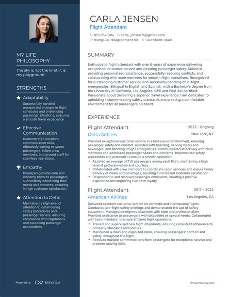 3 flight attendant resume examples and how to guide for 2024