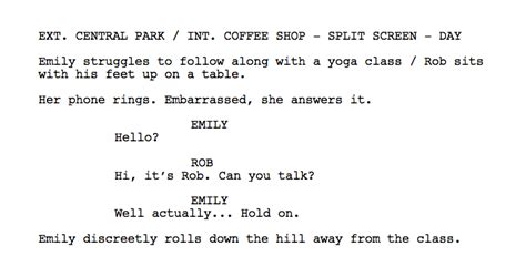 How To Write A Phone Conversation In A Screenplay