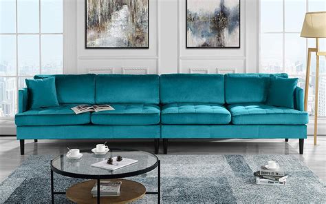 Choose the best fabric sofa from 200+ fabric sofa designs. Mid Century Modern Extra Large Velvet Sofa, 4 Seat Living ...