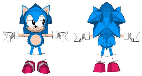 Paper And Craft Sonic Classic Papercraft
