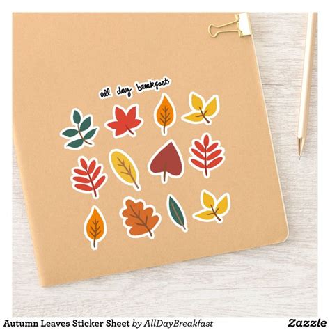 Autumn Leaves Sticker Sheet Sticker Sheets Autumn