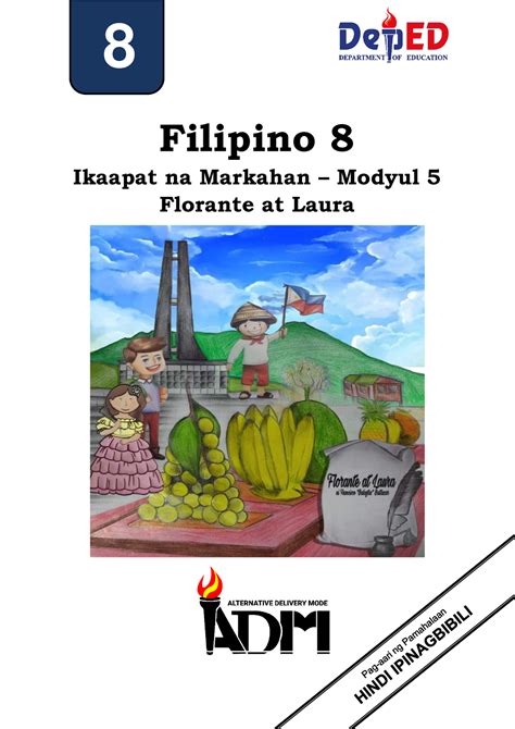 Fil8 Q4 Mod5 V3 Summary Worksheet And A Lesson In Filipino 8 Quarter
