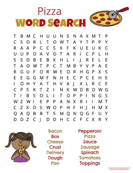Free Printable Food Word Search Puzzles For Kids 2023