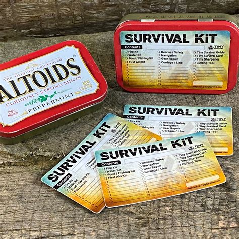 Diy Altoids Tin Tiny Survival Kit Checklist Stickers 3 Pack