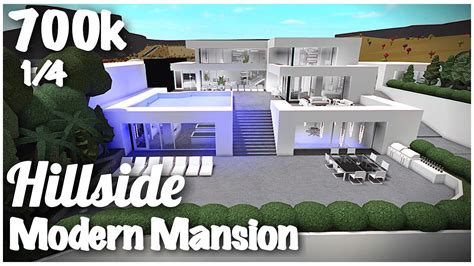 Hillside Mansion Modern 700k Speedbuild 1 4 Bloxburg ROBLOX