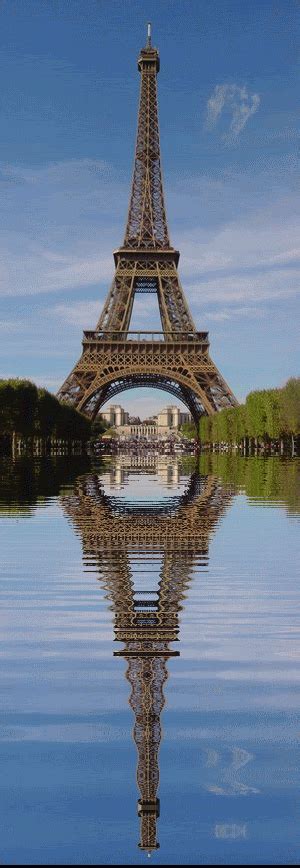 Eiffel Tower Water Reflection Pariseiffeltower Paris Eiffel Tower
