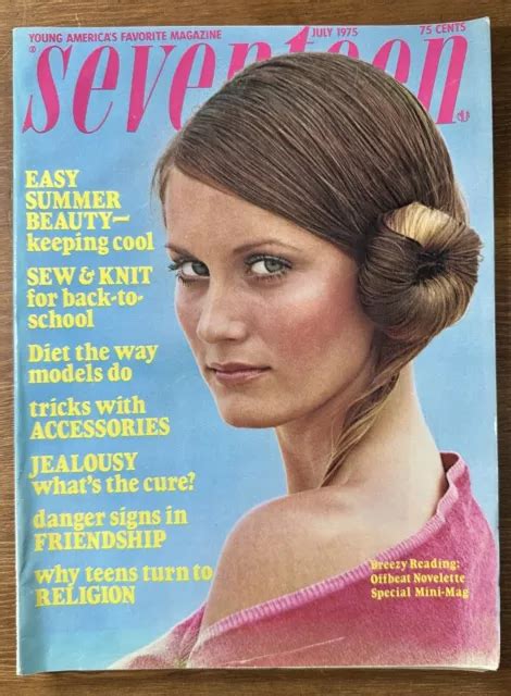 Vintage July Seventeen Magazine Teen Fashion Beauty Models Ads