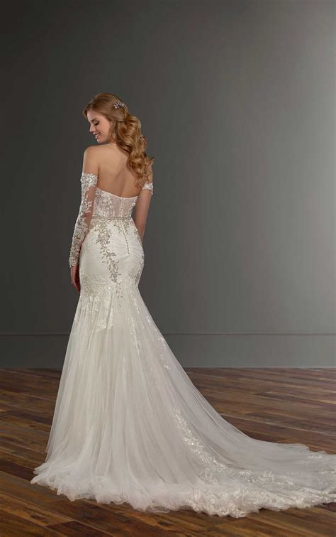 Glamorous Wedding Dress With Detachable Sleeves 1005 Glamourous