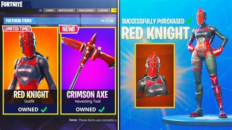 Red Knight Skin Returns To Fortnite How To Get Rarest Red Knight