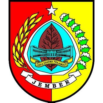 Jual BORDIR MURAH LOGO EMBLEM KABUPATEN JEMBER Bordir Komputer