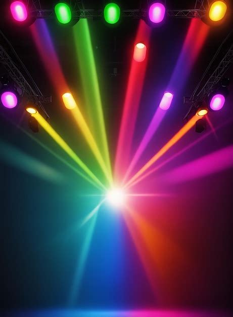 Premium Photo Colorful Stage Lights Background