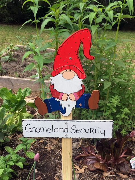 Gnome Yard Decor Outdoor Lawn Sign Gnome Decor Gnome Porch Etsy