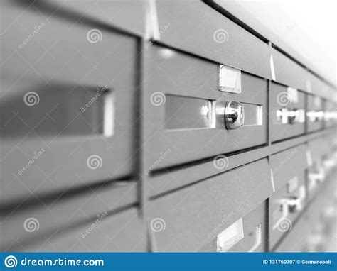 Check spelling or type a new query. Aluminum mail boxes. stock image. Image of door, indoors ...