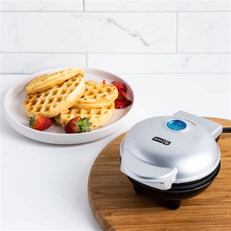 Dash Mini Round Waffle Maker Silver Kitchen Stuff Plus