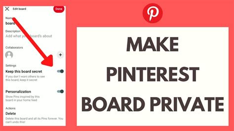 how to make pinterest board private how to make your pinterest account private youtube