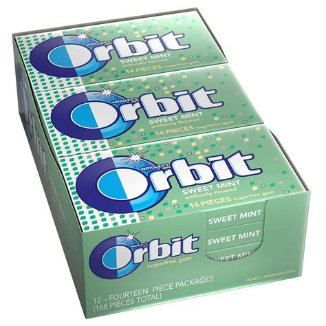 Orbit Sweet Mint Sugarfree Gum 14 Count Pack Of 12