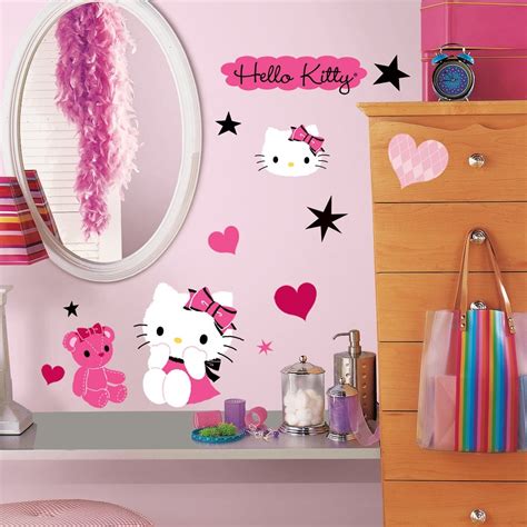 Hello kitty stickers for bedroom walls. 38 New Hello Kitty Couture Wall Decals Girls Bedroom ...