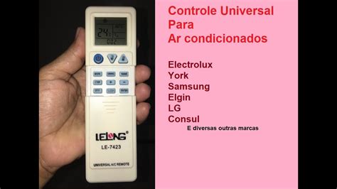 Controle Universal Para Ar Condicionados Todas As Marcas Le