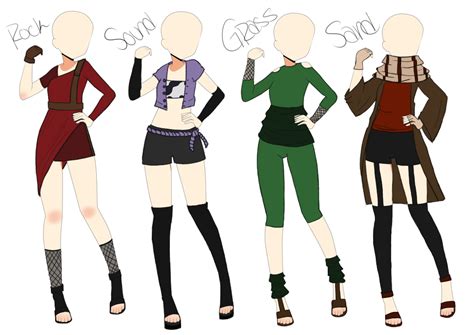 Naruto Outfit Adoptables 2 Closed By Heavenlywitchx On Deviantart