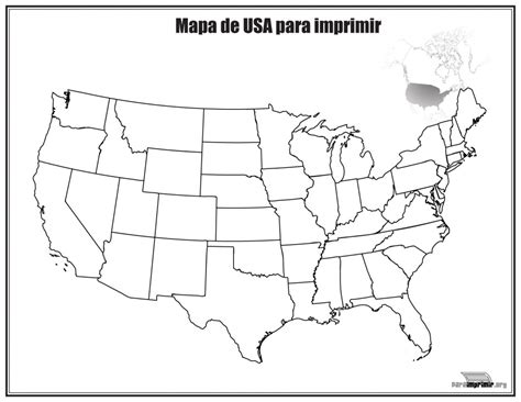 Mapa De Estados Unidos Sin Nombres Para Imprimir En Pdf