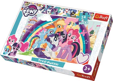 Journey through the magical worlds that pose challenges in the style of three in a row. TREFL Puzzle My Little Pony: Šťastní poníci MAXI 24 dílků ...
