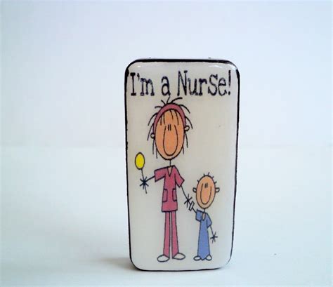 Cute Nurse Pin Stick Figure Nurse Pediatric By Happypiecesjewelry