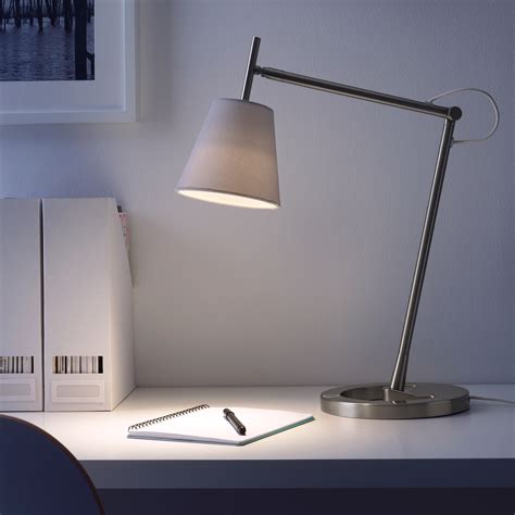 Nyfors Work Lamp Nickel Plated White Ikea Indonesia