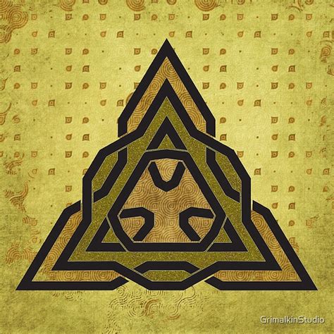 Celtic Tri Symbol Vintage Gold By Grimalkinstudio Redbubble