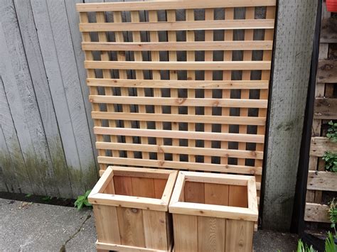Check spelling or type a new query. I bought two pre-made planter boxes and a piece of lattice ...