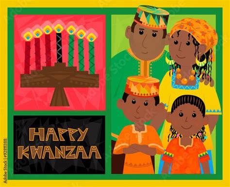 Kwanzaa Card Cute Kwanzaa Greeting Card With Kinara Happy Kwanzaa