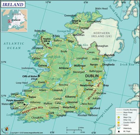 What Are The Key Facts Of Ireland Ireland Geography Country Maps