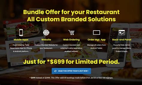 0 reno is a restaurant reservation/ live deals booking app/food. Bundle Offer for your Restaurant All Custom Branded ...