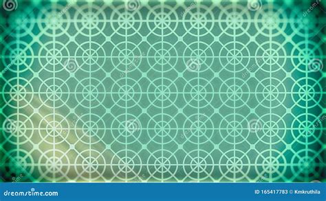 Mint Green Seamless Geometric Circle Pattern Background Image Stock