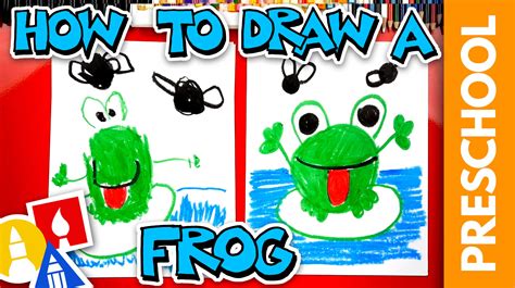 Drawing A Frog And Flies With Shapes Preschool Art For Kids Hub