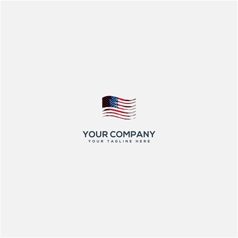 Premium Vector Patriot Landscape American Flag Logo Design