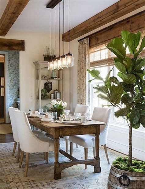 Popular Farmhouse Dining Room Design Ideas Trend 2019 35 Pimphomee