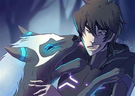 Keith In His Blade Of Marmora Armor With Kosmo The Space Wolf From