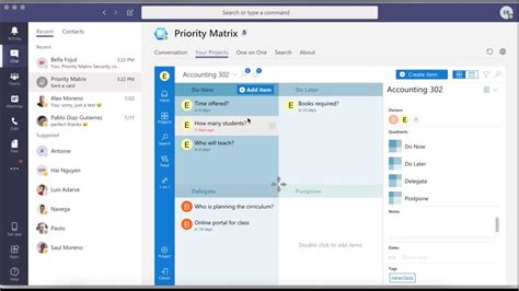 Microsoft Teams Project Management With Priority Matrix Youtube