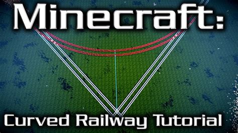 Minecraft How To Make Curved Railways Youtube