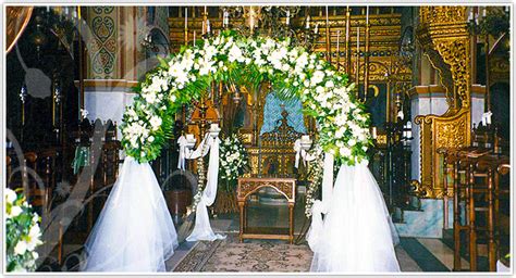 Simple church wedding decorations make for a magical wedding. Santorini Weddings | Church Flowers | Santorini Wedding ...